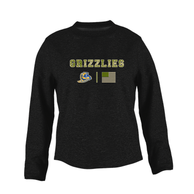 Jefferson Grizzlies Camo Flag Women's Sweatshirt