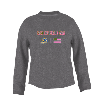 Jefferson Grizzlies Pink Camo Flag Women's Sweatshirt