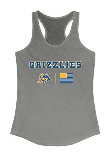 Jefferson Grizzlies Team Colors Flag Women's Tank Top