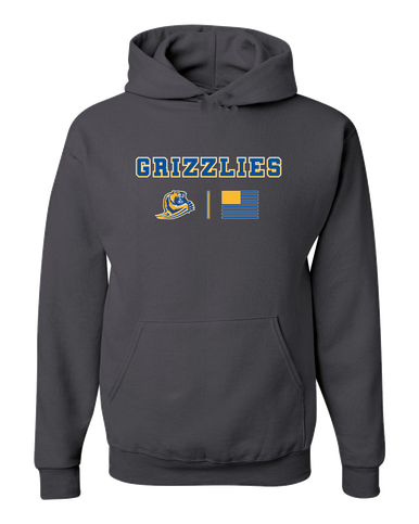 Jefferson Grizzlies Team Colors Flag Men's Premium Hoodie
