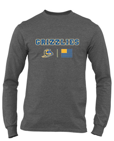 Jefferson Grizzlies Team Colors Flag Men's Premium LS T-Shirt