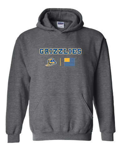 Jefferson Grizzlies Team Colors Flag Men's Hoodie