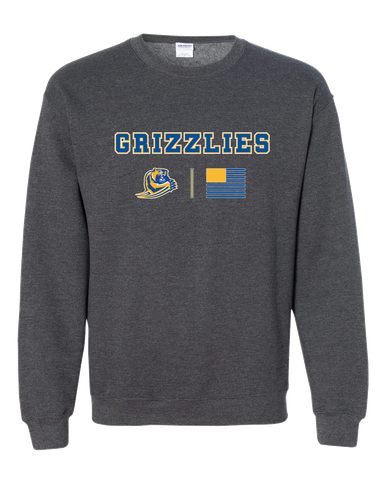 Jefferson Grizzlies Team Colors Flag Men's Sweatshirt