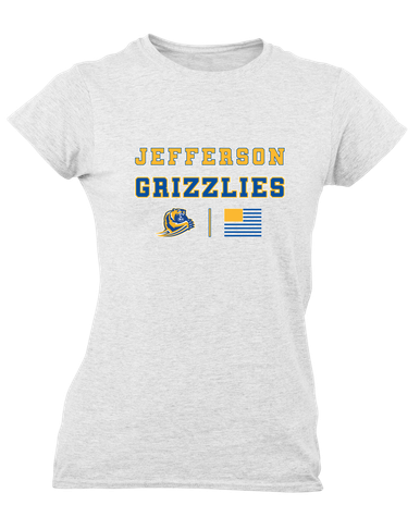 Jefferson Grizzlies Spirit Flag Women's SS T-Shirt