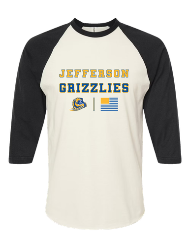 Jefferson Grizzlies Spirit Flag Women's Baseball T-Shirt