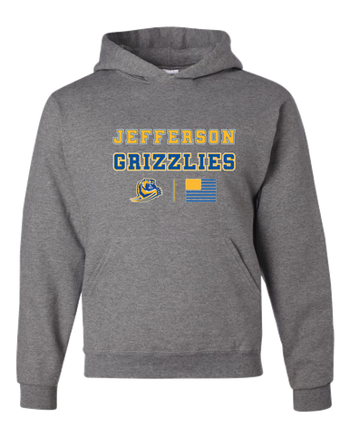 Jefferson Grizzlies Spirit Flag Men's Premium Hoodie