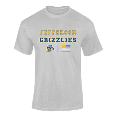 Jefferson Grizzlies Spirit Flag Men's SS T-Shirt