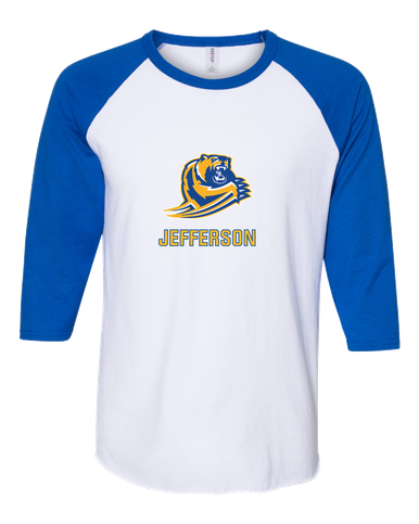 Jefferson Grizzlies Mascot #2 Men's Baseball T-Shirt