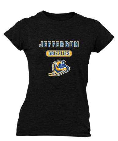 Jefferson Grizzlies Mascot #3 Women's Premium SS T-Shirt