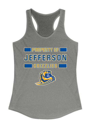 Jefferson Grizzlies Property Of Women's Tank Top