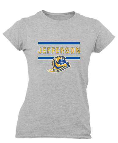 Jefferson Grizzlies Mascot #4 Women's Premium SS T-Shirt
