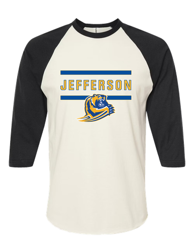 Jefferson Grizzlies Mascot #4 Women's Baseball T-Shirt