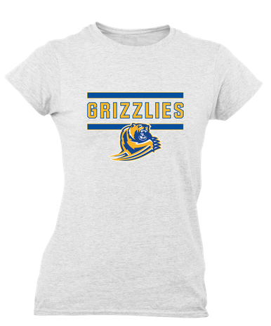 Jefferson Grizzlies Mascot #5 Women's Premium SS T-Shirt