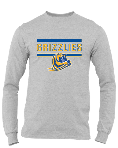 Jefferson Grizzlies Mascot #5 Men's LS T-Shirt