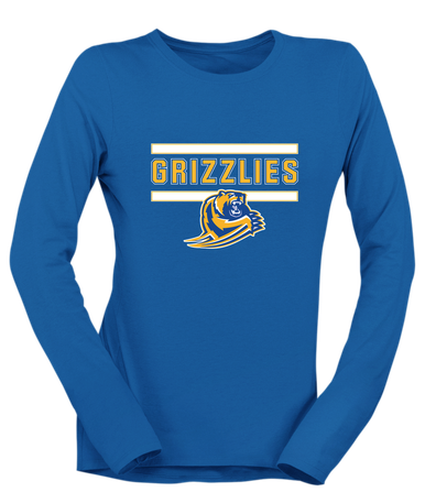 Jefferson Grizzlies Mascot #5 Women's Premium LS T-Shirt