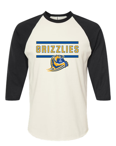 Jefferson Grizzlies Mascot #5 Men's Baseball T-Shirt