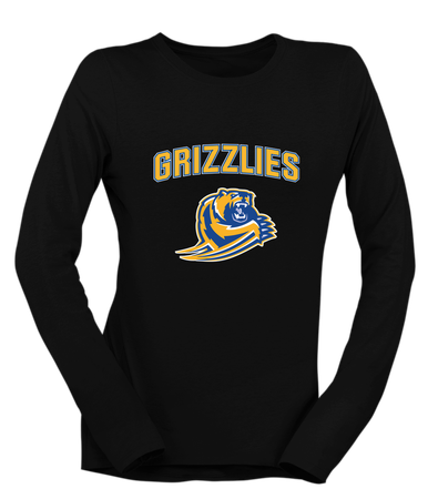 Jefferson Grizzlies Mascot #6 Women's Premium LS T-Shirt