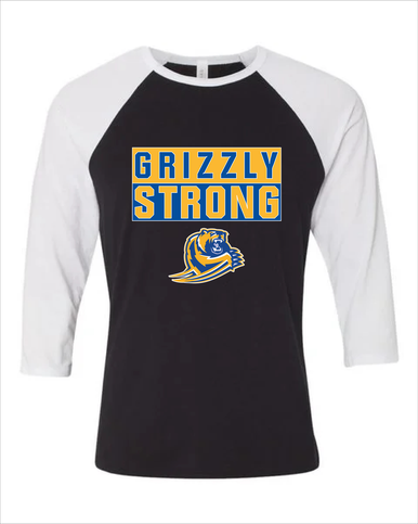 Jefferson Grizzlies Strong #1 Women's Baseball T-Shirt
