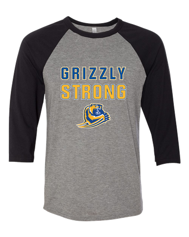 Jefferson Grizzlies Strong #2 Women's Baseball T-Shirt