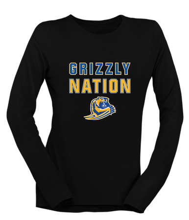 Jefferson Grizzlies Nation #2 Women's LS T-Shirt