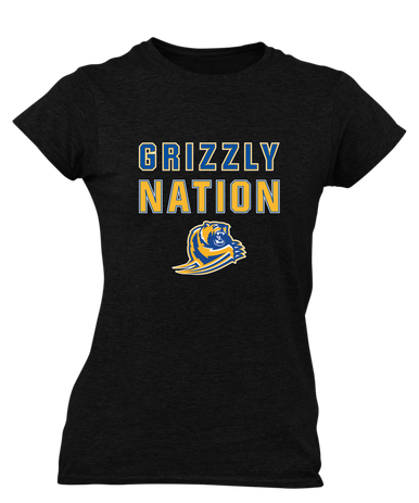 Jefferson Grizzlies Nation #2 Women's Premium SS T-Shirt