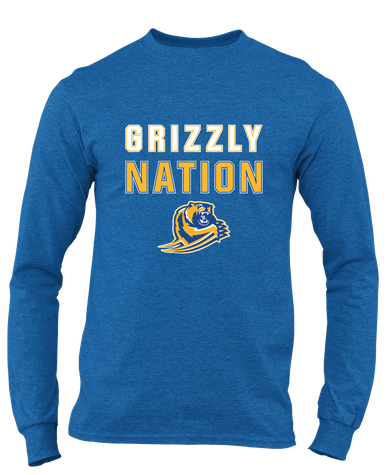 Jefferson Grizzlies Nation #2 Men's LS T-Shirt