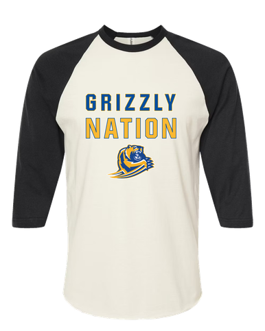 Jefferson Grizzlies Nation #2 Women's Baseball T-Shirt