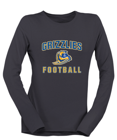 Jefferson Grizzlies Football #1 Women's LS T-Shirt