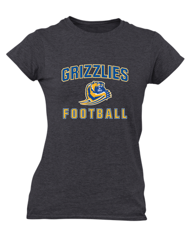 Jefferson Grizzlies Football #1 Women's Premium SS T-Shirt