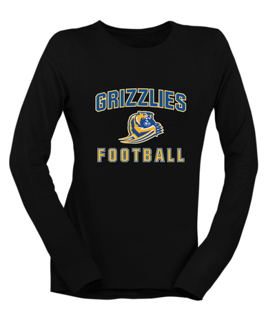 Jefferson Grizzlies Football #1 Women's Premium LS T-Shirt