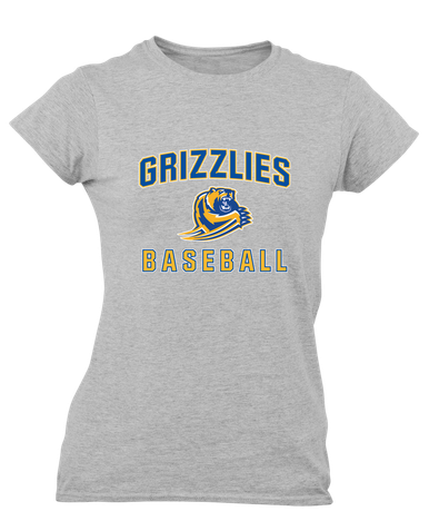 Jefferson Grizzlies Baseball #1 Women's SS T-Shirt