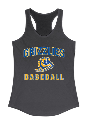Jefferson Grizzlies Baseball #1 Women's Tank Top