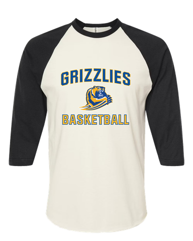 Jefferson Grizzlies Basketball #1 Women's Baseball T-Shirt