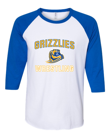 Jefferson Grizzlies Wrestling Women's Baseball T-Shirt