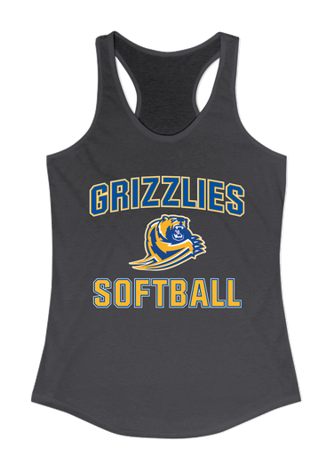 Jefferson Grizzlies Softball #1 Women's Tank Top