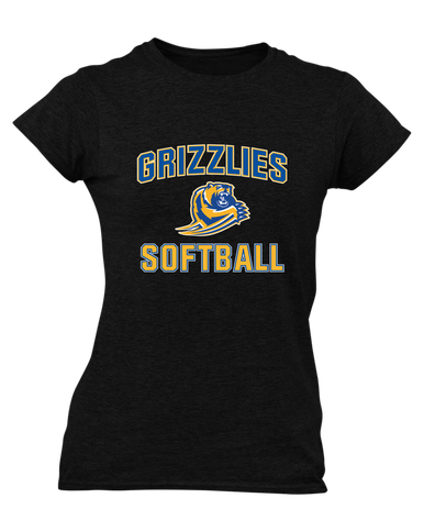 Jefferson Grizzlies Softball #1 Women's Premium SS T-Shirt