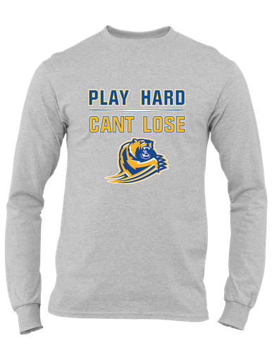 Jefferson Grizzlies Play Hard, Can't Lose Men's LS T-Shirt