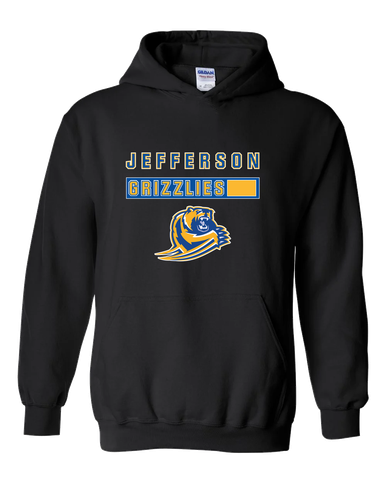 Jefferson Grizzlies Mascot #7 Men's Hoodie