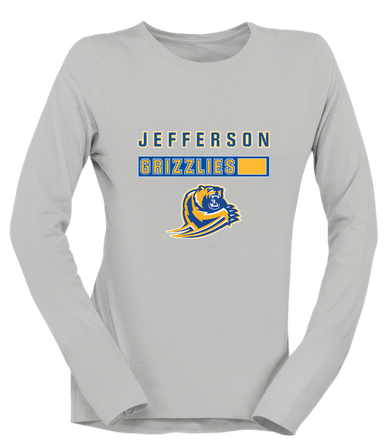 Jefferson Grizzlies Mascot #7 Women's Premium LS T-Shirt