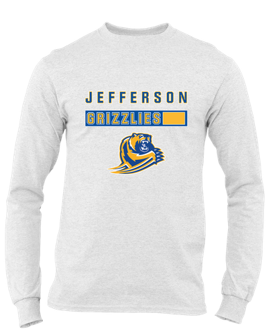 Jefferson Grizzlies Mascot #7 Men's Premium LS T-Shirt