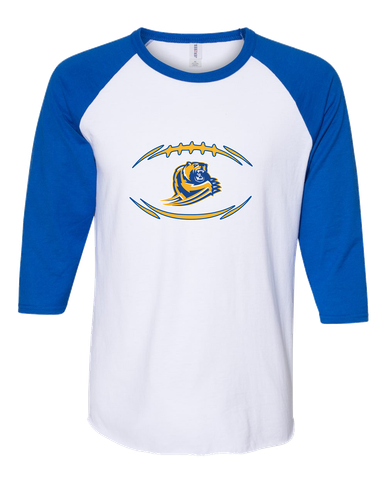 Jefferson Grizzlies Football #3 Women's Baseball T-Shirt