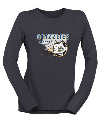 Jefferson Grizzlies Soccer #2 Women's Premium LS T-Shirt