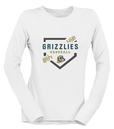 Jefferson Grizzlies Baseball #2 Women's LS T-Shirt