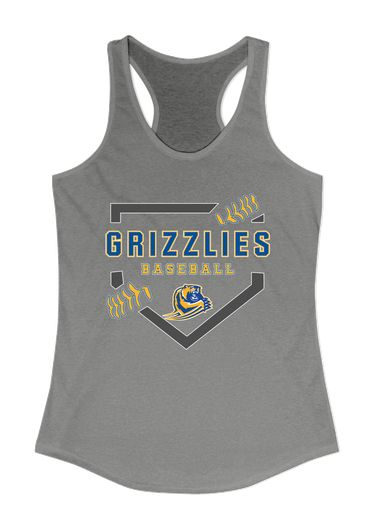 Jefferson Grizzlies Baseball #2 Women's Tank Top