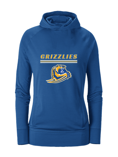 Jefferson Grizzlies Mascot #8 Women's Hoodie