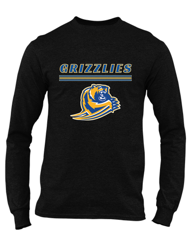 Jefferson Grizzlies Mascot #8 Men's Premium LS T-Shirt