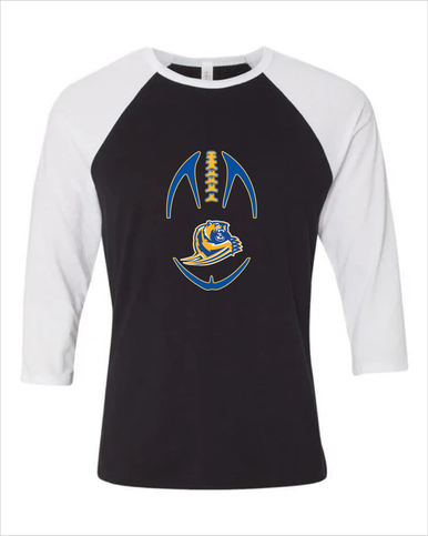 Jefferson Grizzlies Football #4 Women's Baseball T-Shirt