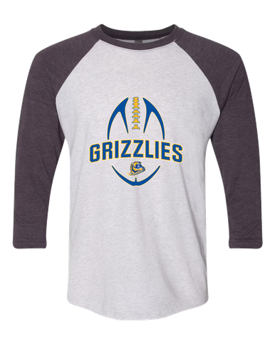 Jefferson Grizzlies Football #5 Women's Baseball T-Shirt