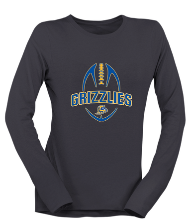 Jefferson Grizzlies Football #5 Women's Premium LS T-Shirt