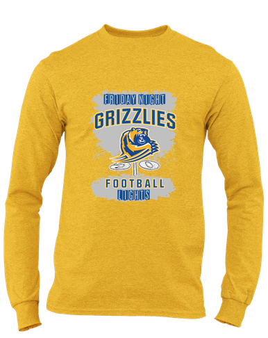 Jefferson Grizzlies Football #6 Men's LS T-Shirt